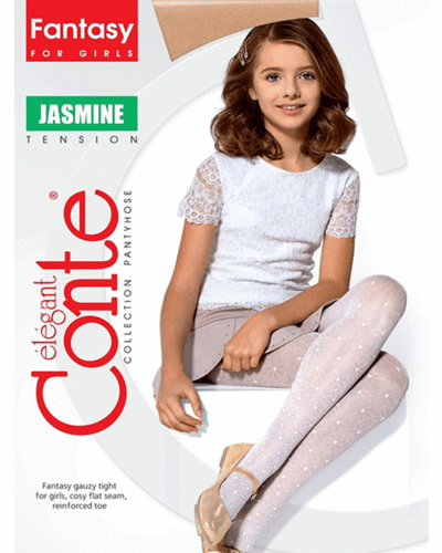 Conte Kids Колготы JASMINE эластичные белые Detbot Conte Kids Колготы JASMINE эластичные белые Detbot